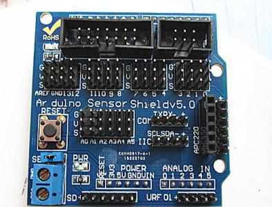 arduino sensor shield v5.0 传感器扩展板电路图